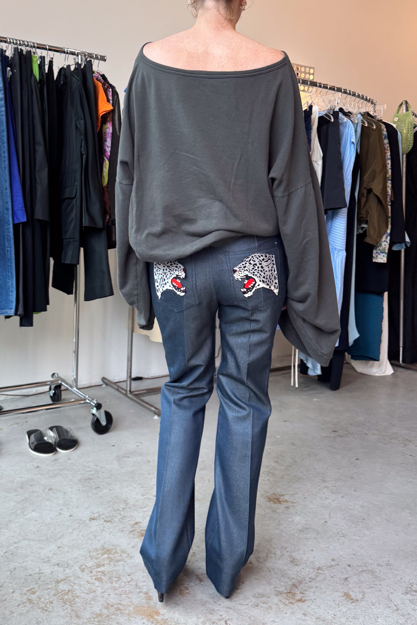 CHLOE FW 1999 TIGER POCKET JEANS