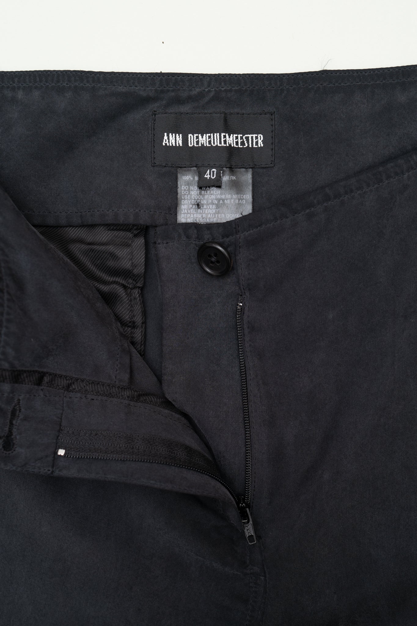 ANN DEMEULEMEESTER SILK PANTS
