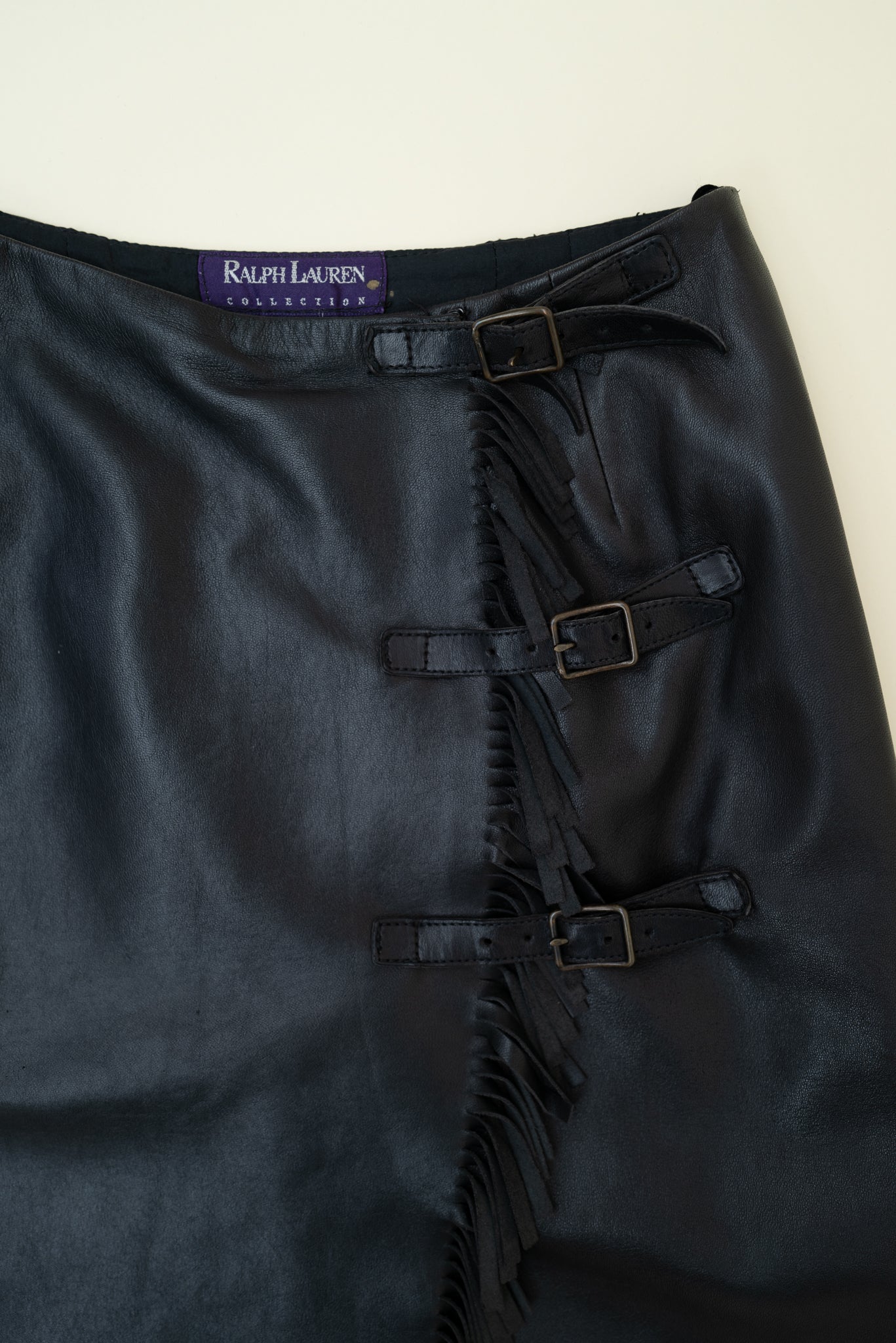 RALPH LAUREN LEATHER SKIRT
