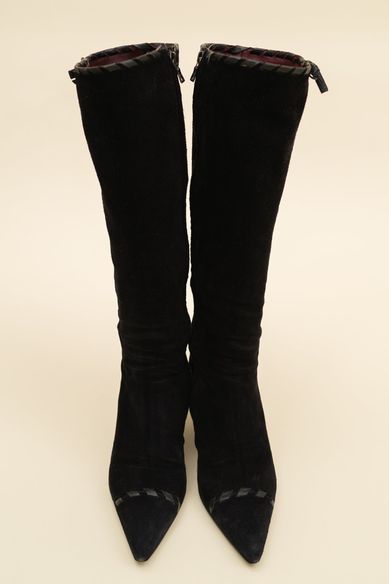 PRADA KITTEN HEEL BOOTS