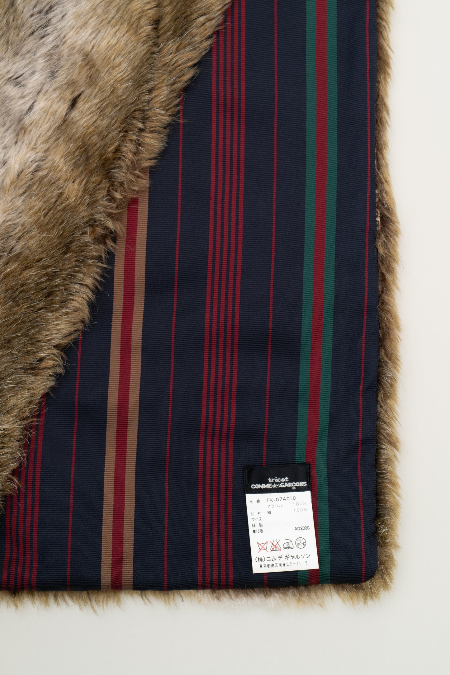 TRICOT CDG FAUX FUR SCARF, 2000