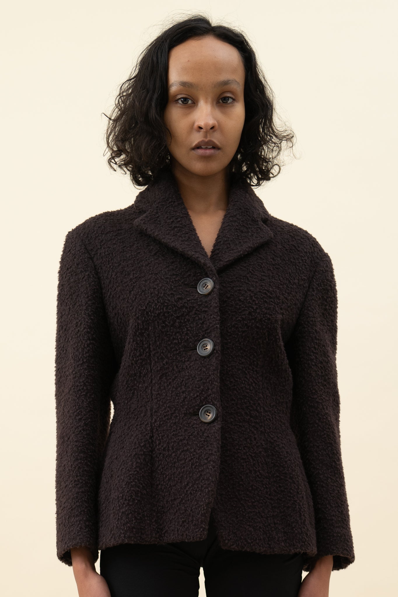 90s DRIES VAN NOTEN BOUCLE BLAZER