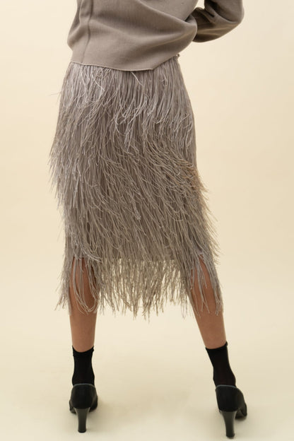 EMPORIO ARMANI FRINGE SKIRT