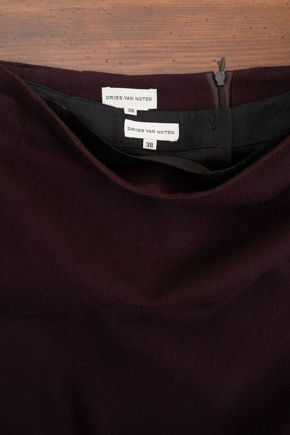 90s DRIES VAN NOTEN DOUBLE LAYERED SKIRT