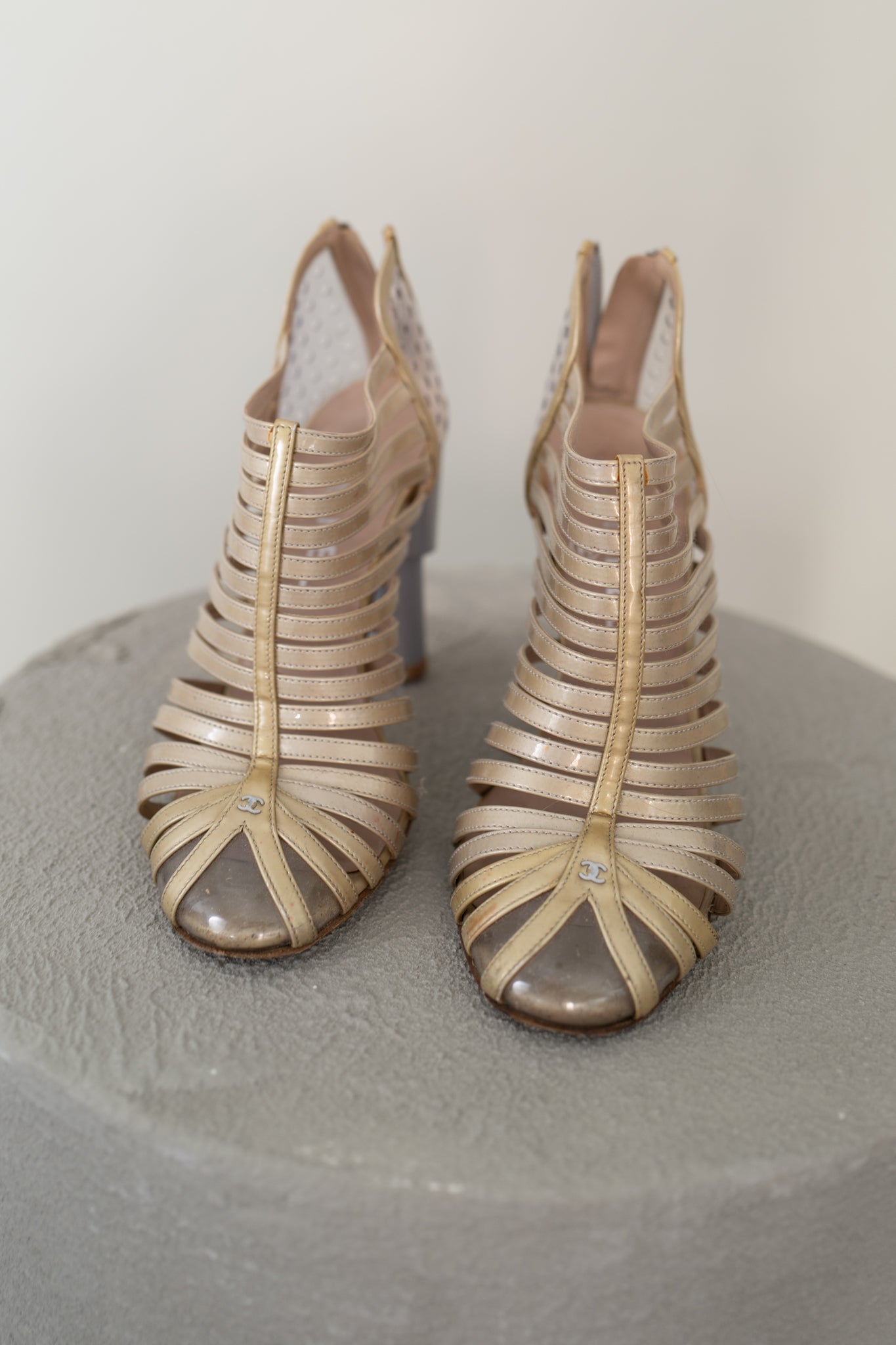 CHANEL CAGE HEELS