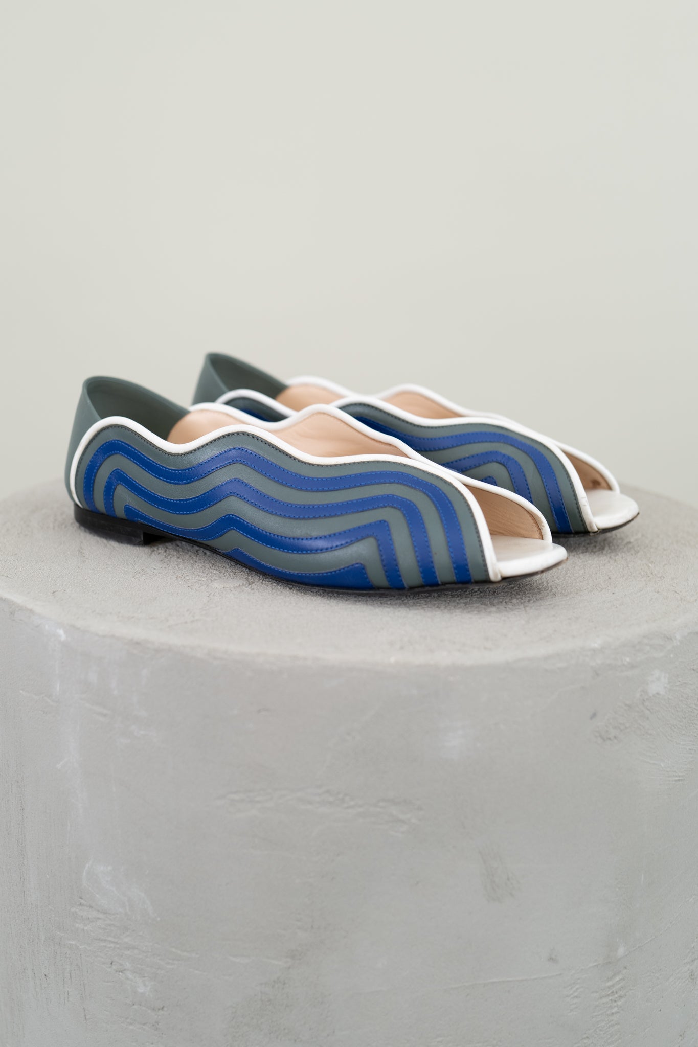 FENDI PEEP TOE FLATS