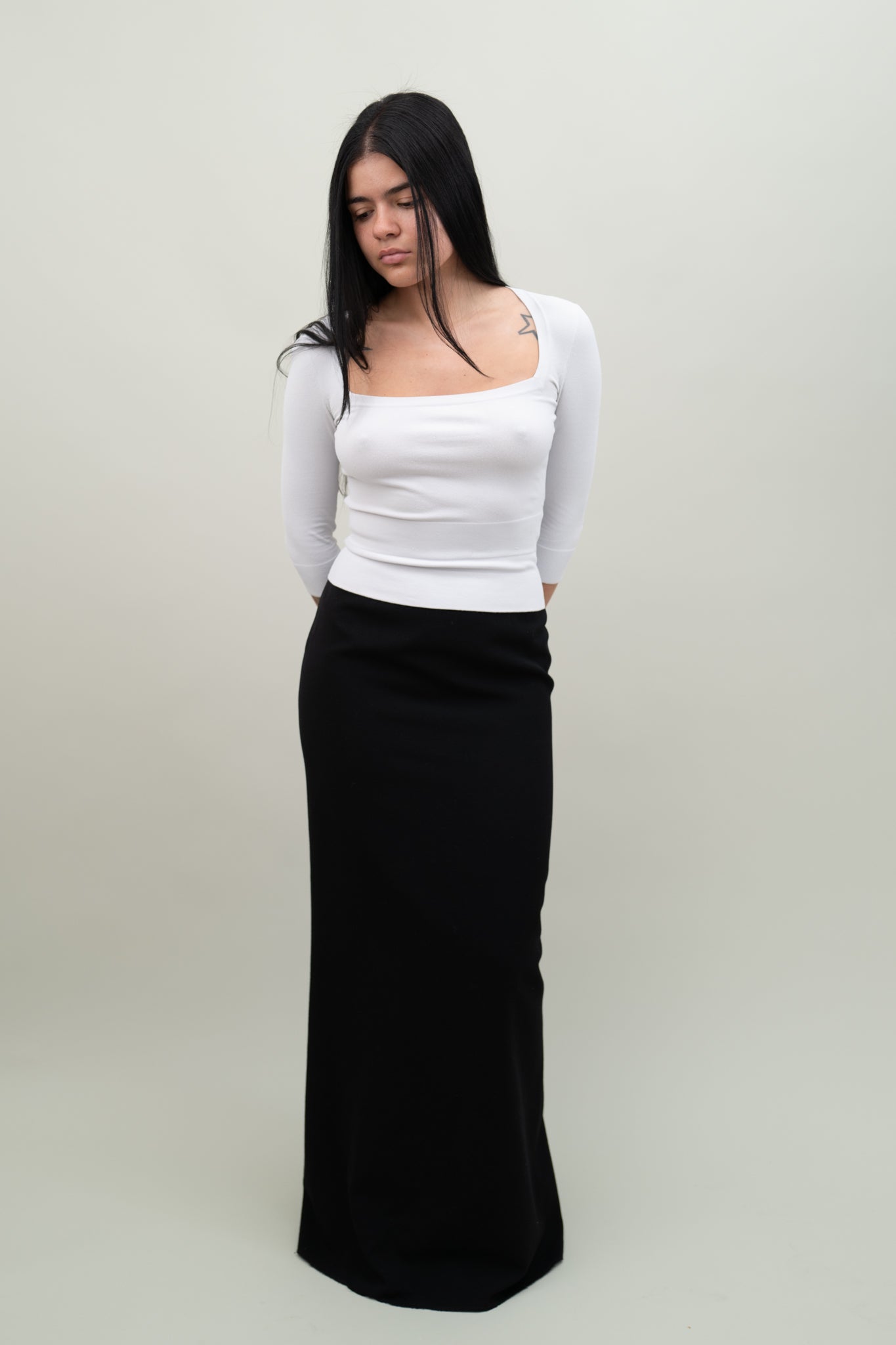 ALAIA 3/4 SLEEVE KNIT