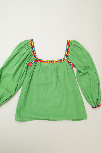 80S SAINT LAURENT LINEN TOP
