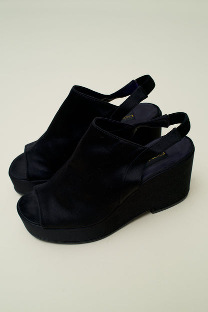 DONNA KARAN WEDGE SANDALS