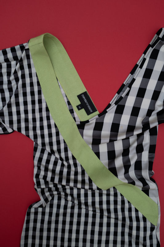EMPORIO ARMANI GINGHAM TOP