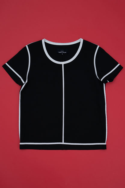 TRICOT CDG CONTRAST TOP