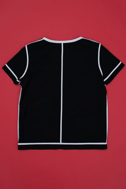 TRICOT CDG CONTRAST TOP