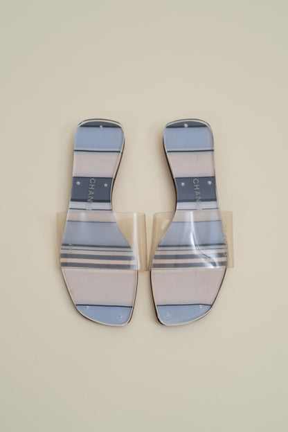 CHANEL CRUISE 2000 PVC SLIDES