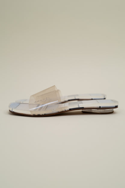 CHANEL CRUISE 2000 PVC SLIDES