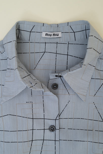 MIU MIU PRINTED BUTTON UP
