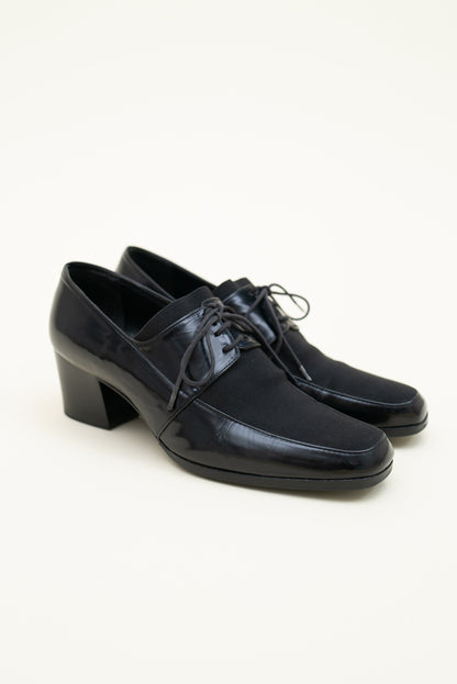 PRADA HEELED LOAFERS