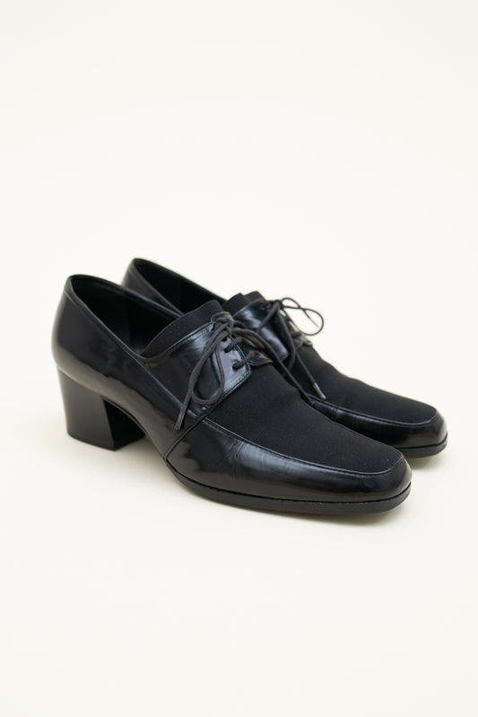 PRADA HEELED LOAFERS