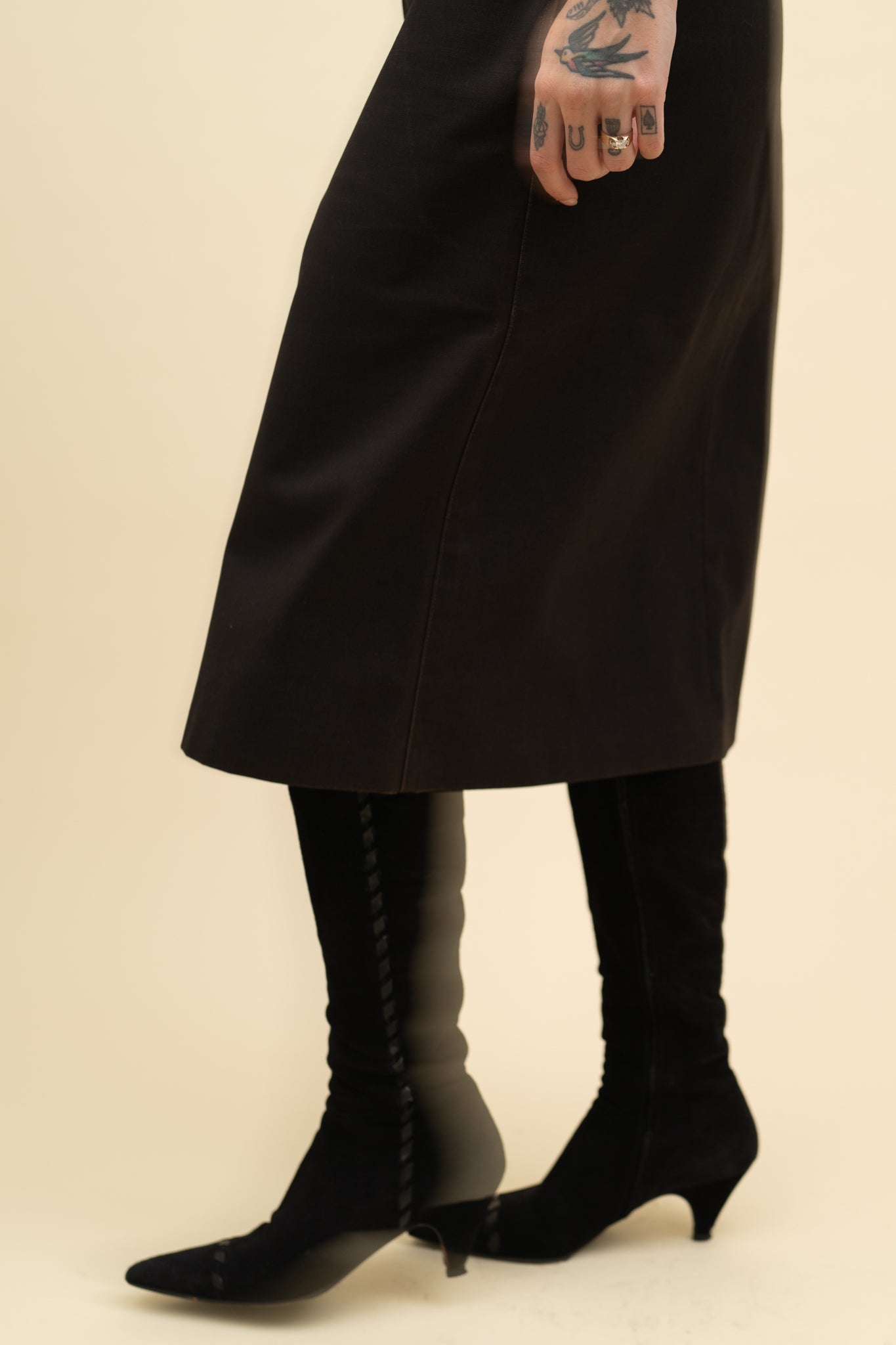 PRADA KITTEN HEEL BOOTS