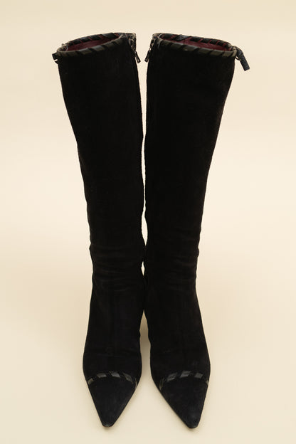 PRADA KITTEN HEEL BOOTS