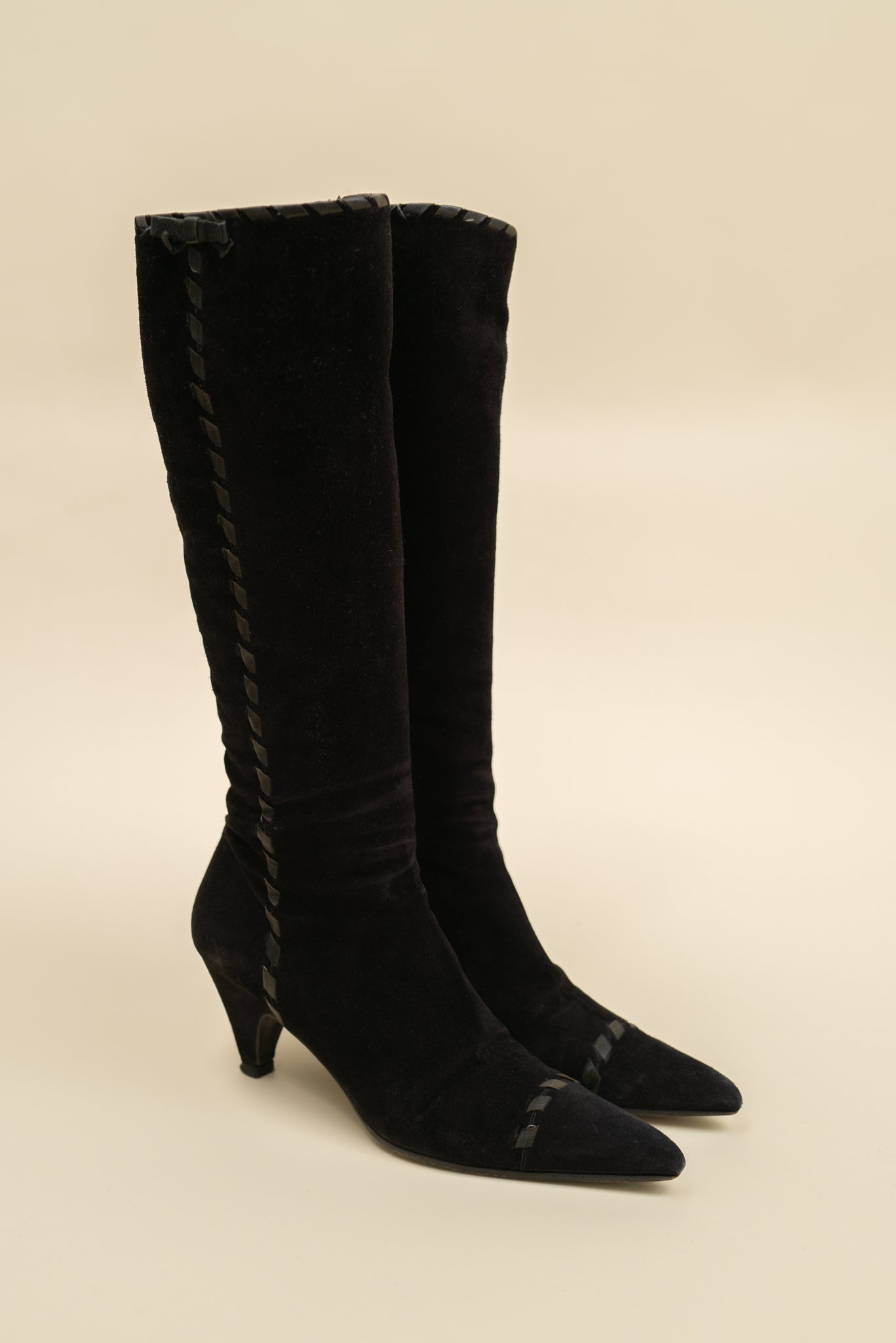 PRADA KITTEN HEEL BOOTS