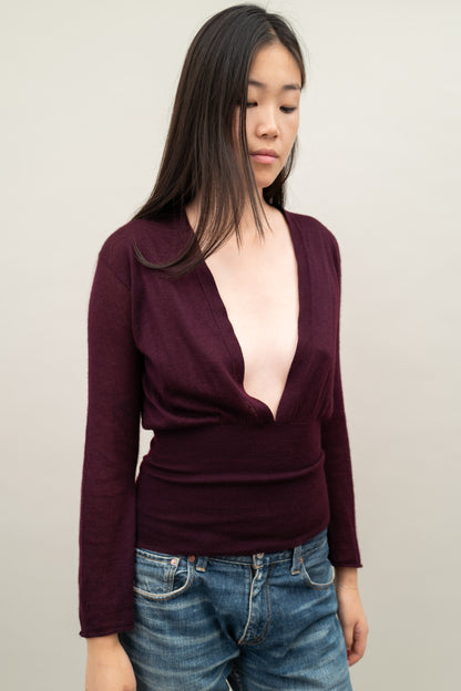 JIL SANDER DEEP V-NECK SWEATER