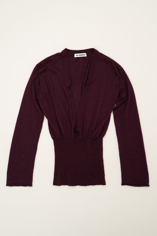 JIL SANDER DEEP V-NECK SWEATER