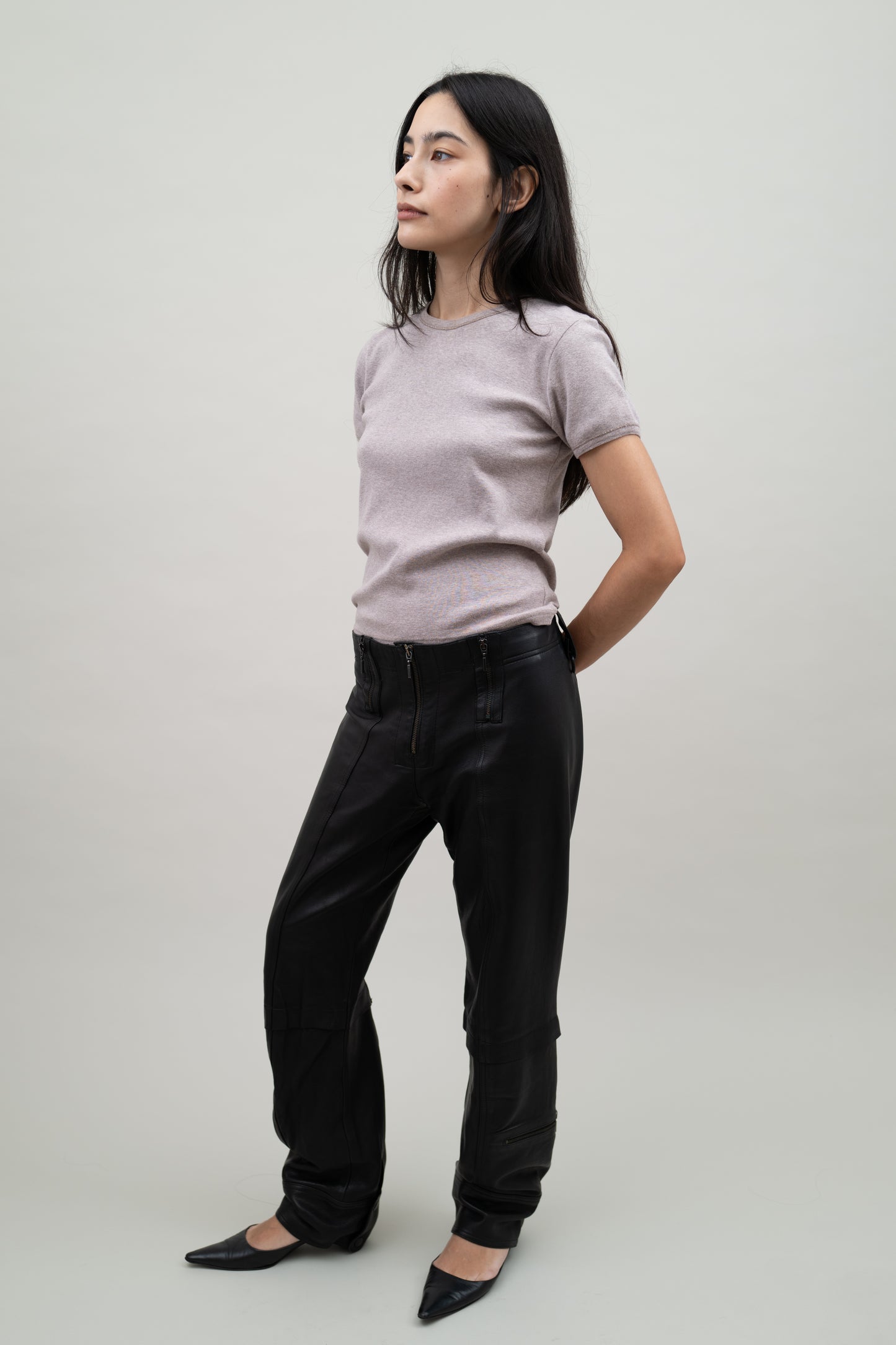 PLEIN SUD LEATHER PANTS