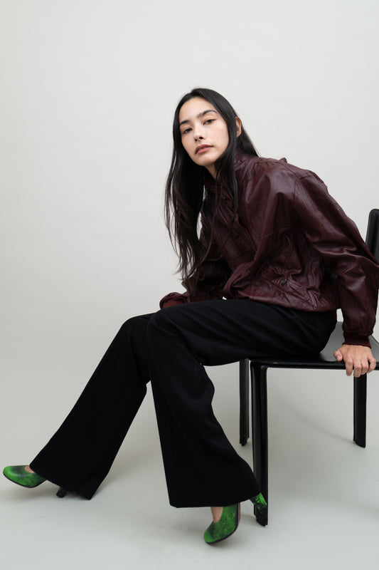 BALLY LEATHER BOMBER