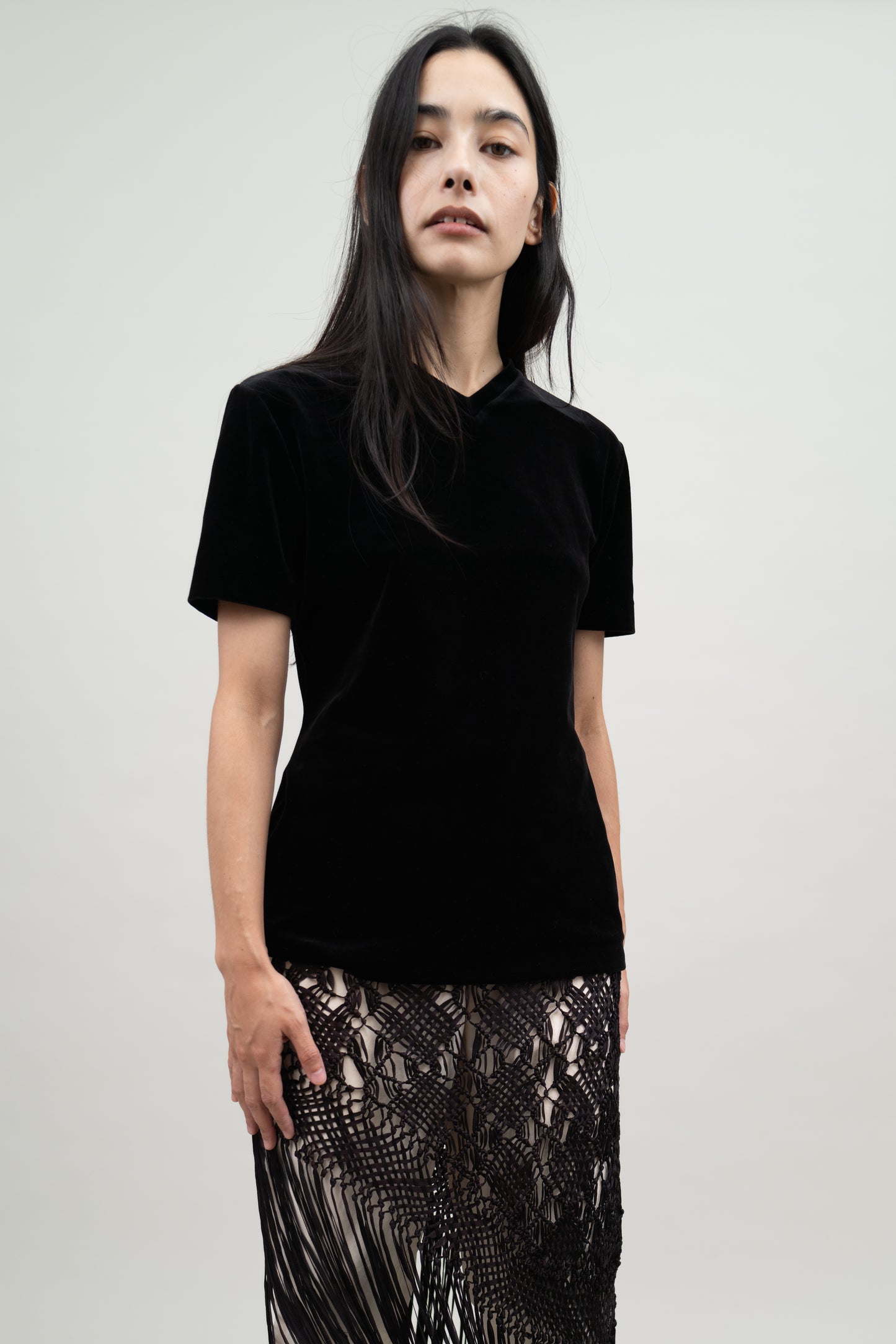 JIL SANDER VELVET T-SHIRT