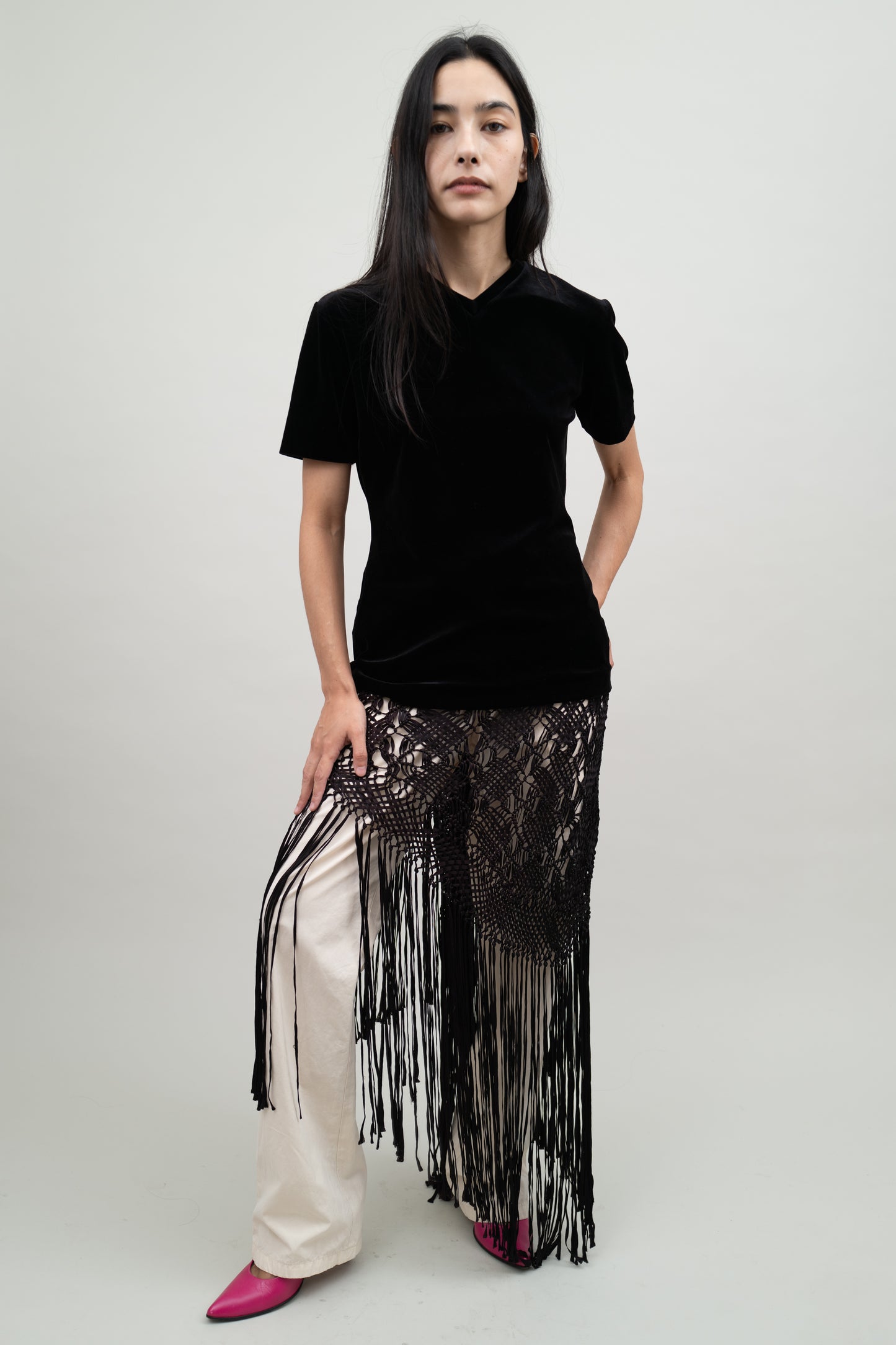 JIL SANDER VELVET T-SHIRT