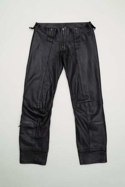 PLEIN SUD LEATHER PANTS