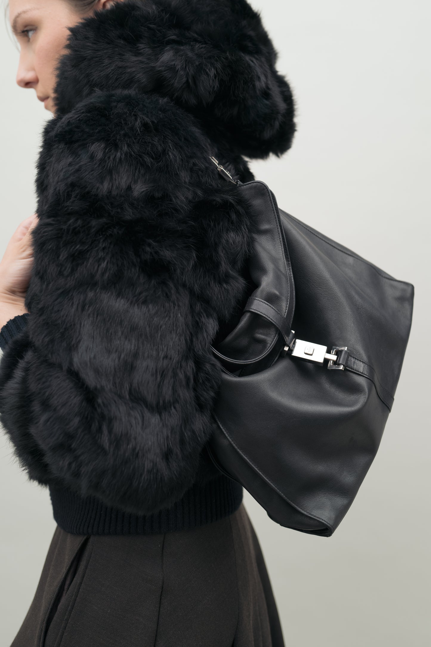 GUCCI LEATHER JACKIE BAG