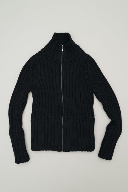 GUCCI RIBBED KNIT ZIP UP