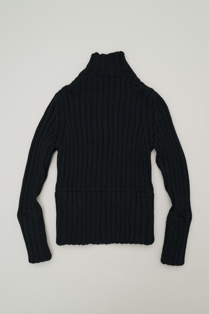GUCCI RIBBED KNIT ZIP UP