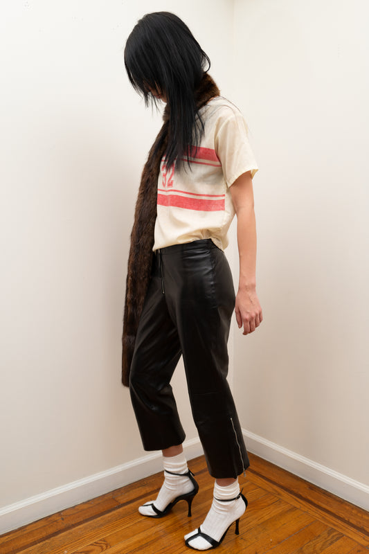 PRADA LEATHER CAPRIS