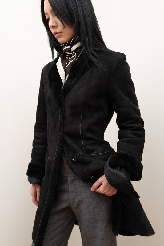 BARNEYS SHEARLING COAT