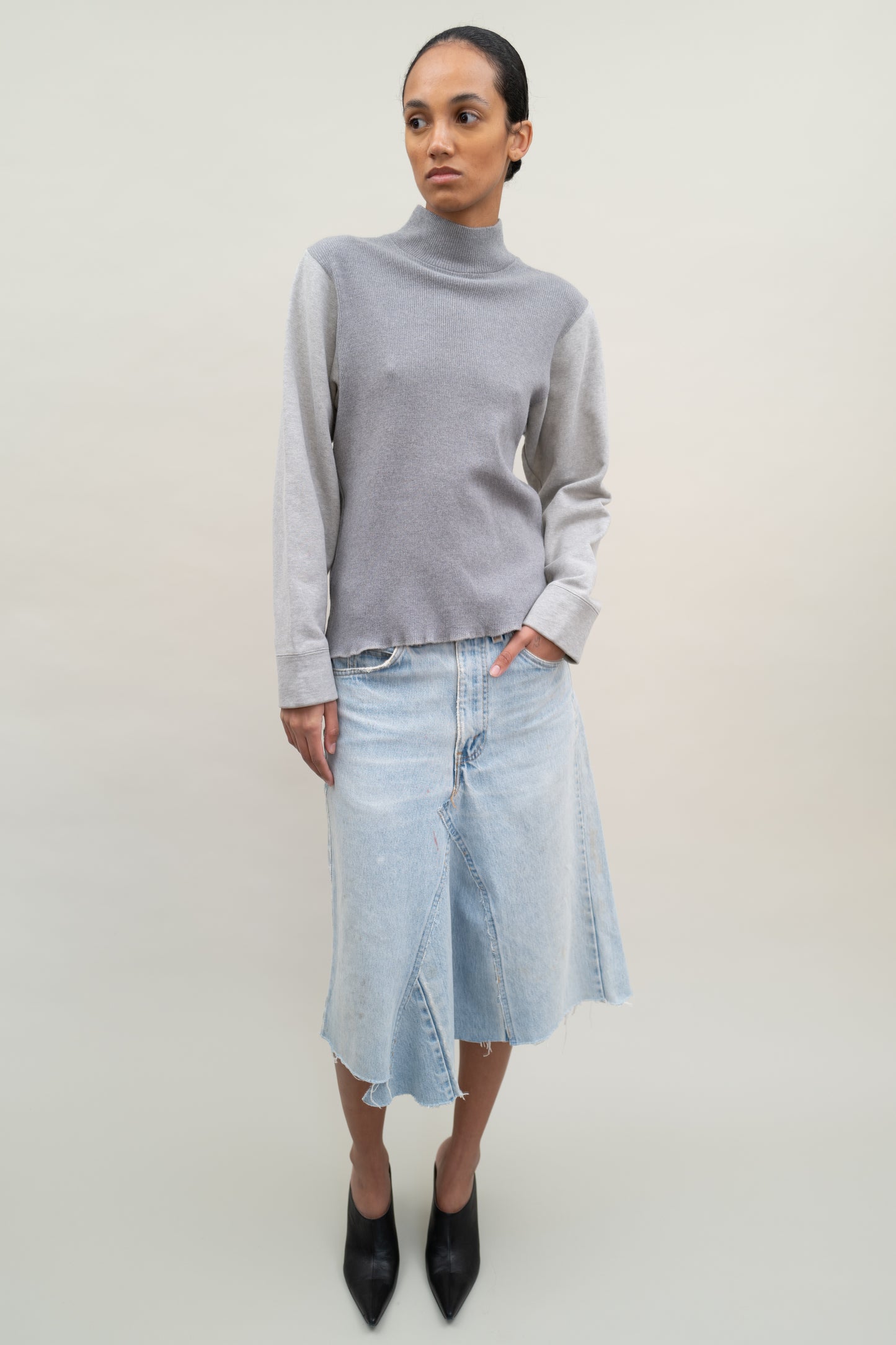 TRICOT CDG MIXED MATERIAL TOP, 1993