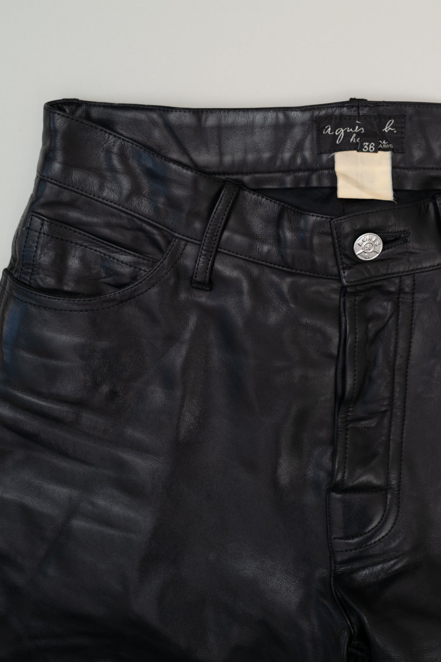 AGNES B. LEATHER PANTS, 90S