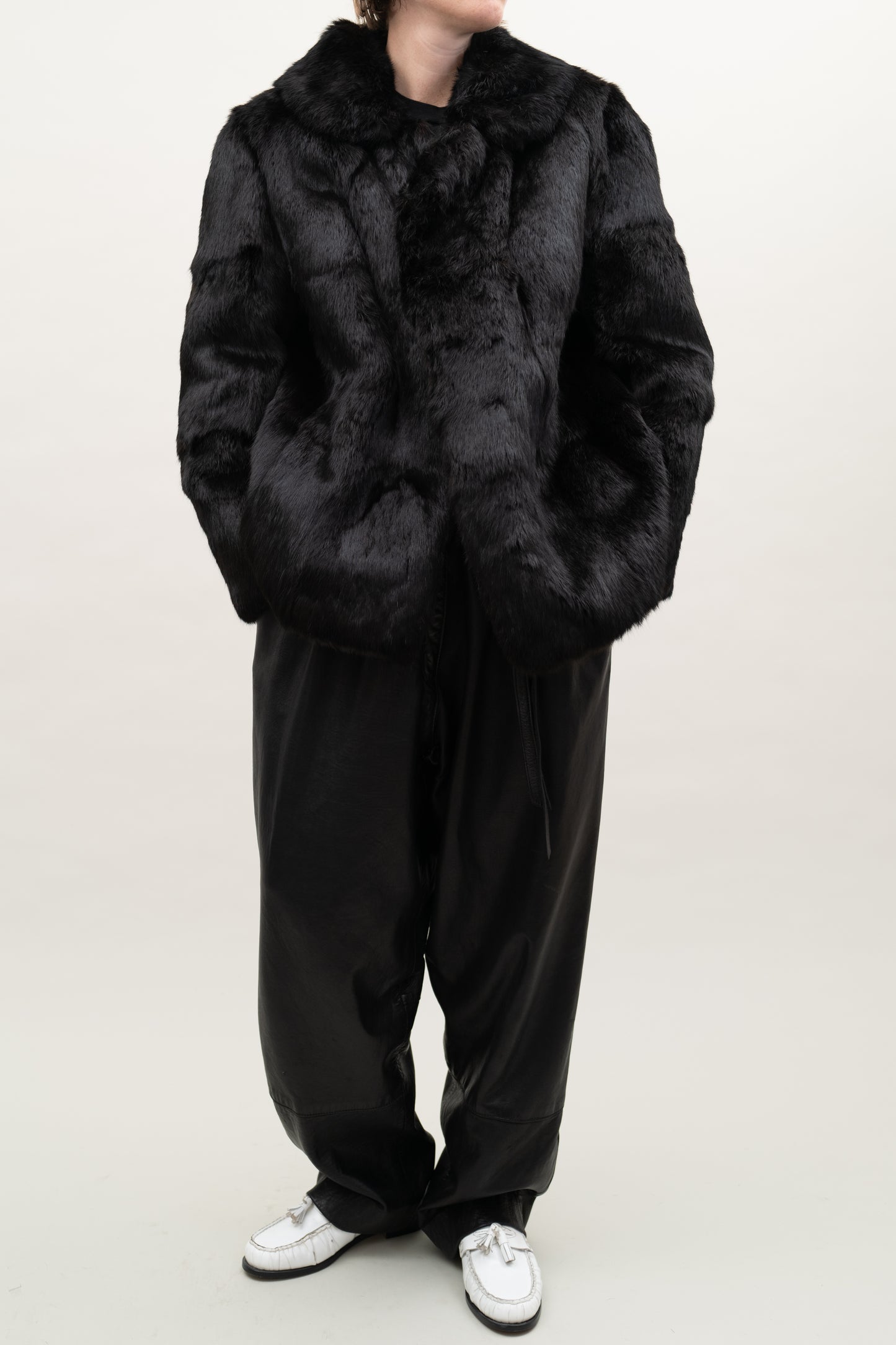 VINTAGE RABBIT FUR COAT