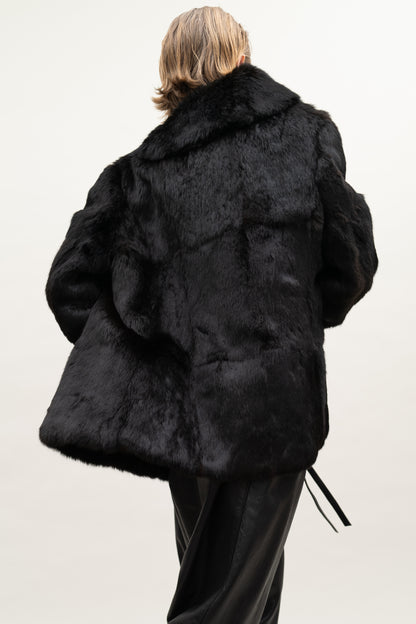 VINTAGE RABBIT FUR COAT