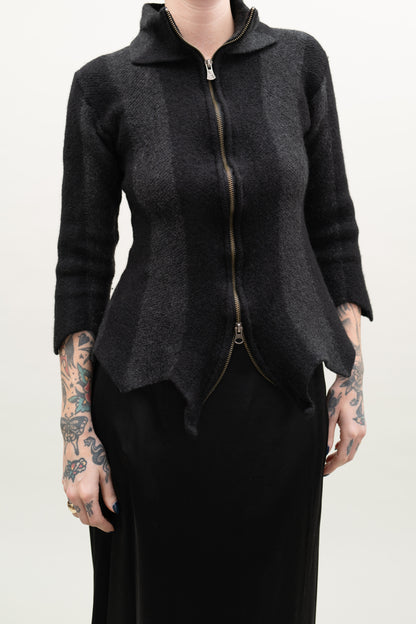 ISSEY MIYAKE ZIP UP SWEATER