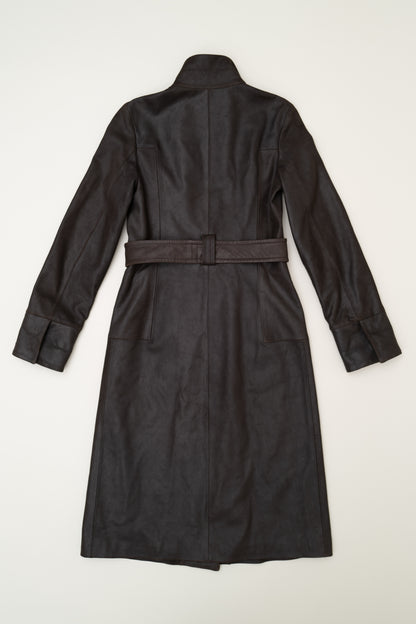 JIL SANDER LEATHER TRENCH COAT