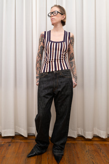ALAIA STRIPED TANK