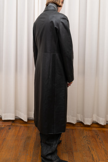 BALLY LEATHER TRENCH