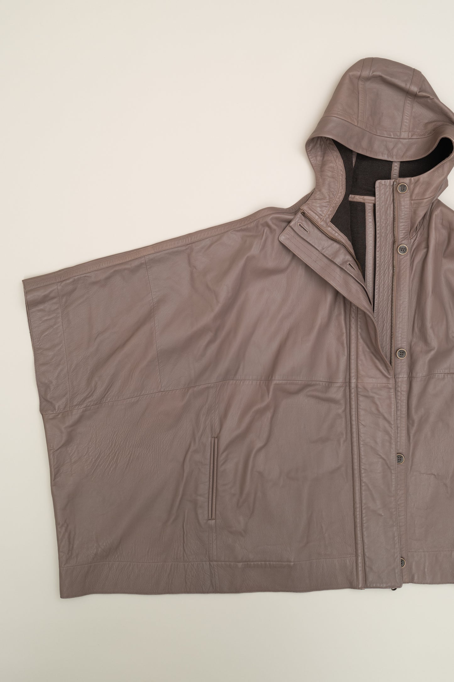 BALLY LEATHER PONCHO