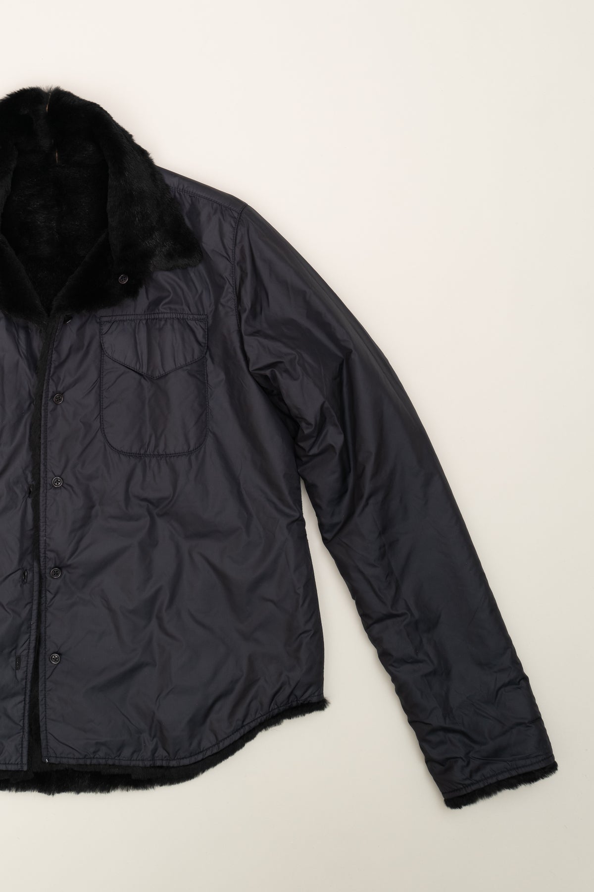 LAWRENCE STEELE FUR BUTTON UP