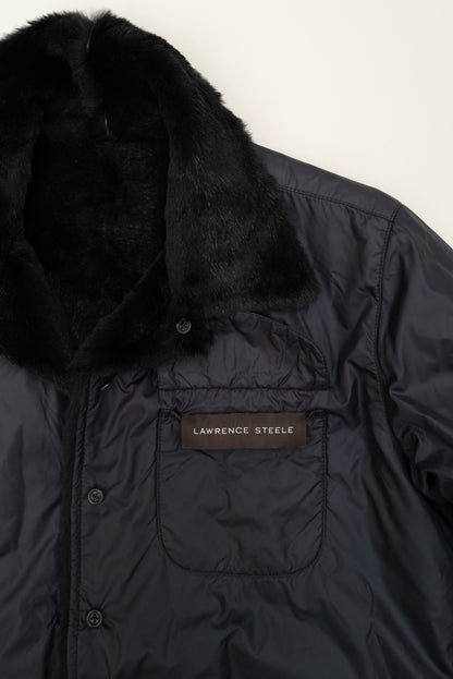 LAWRENCE STEELE FUR BUTTON UP