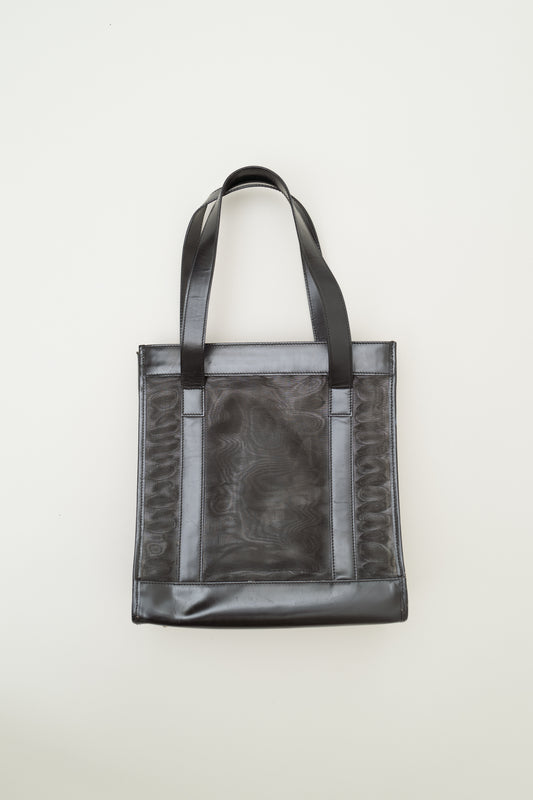 GUCCI MESH & LEATHER TOTE