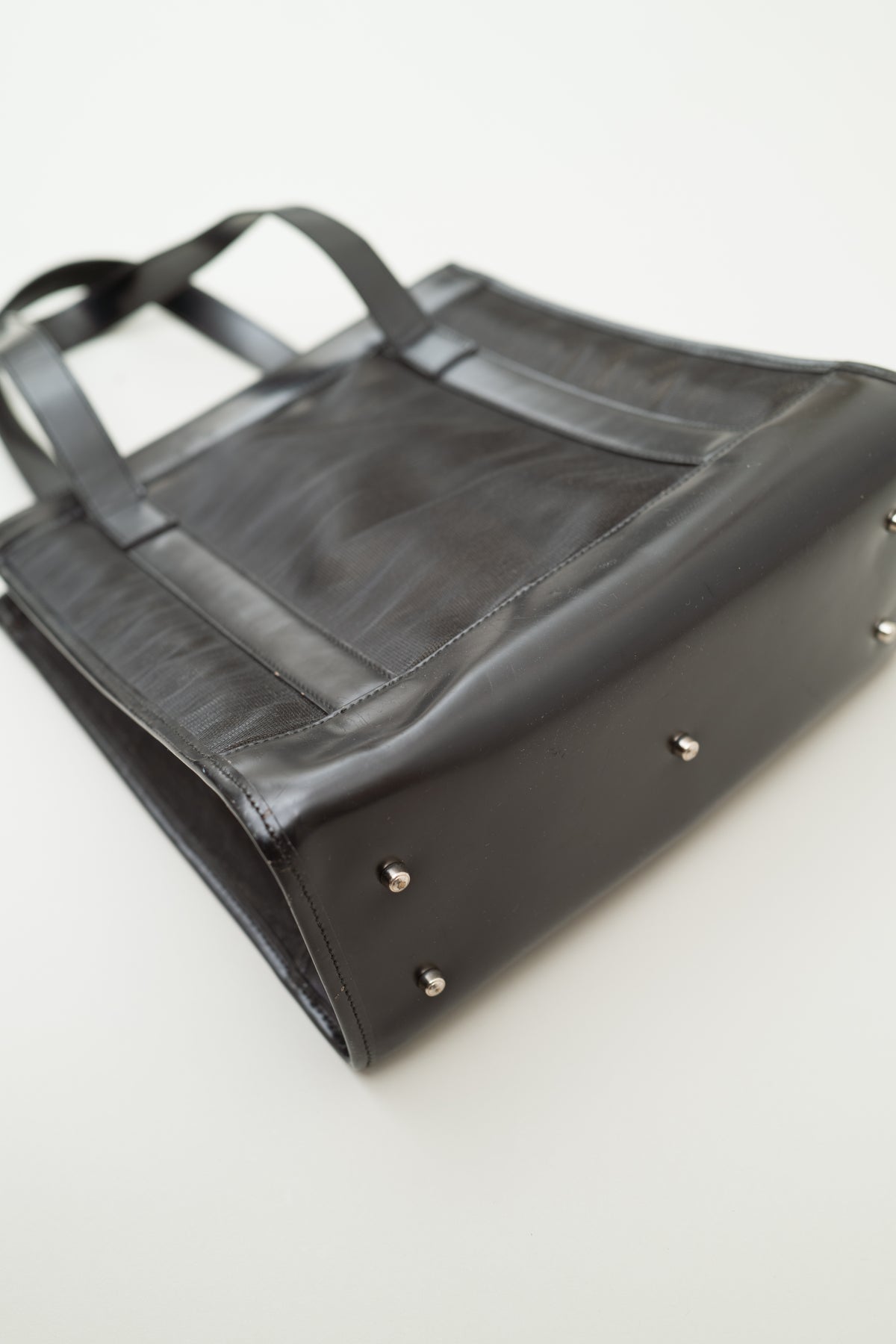 GUCCI MESH & LEATHER TOTE