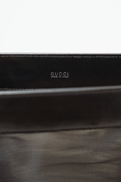 GUCCI MESH & LEATHER TOTE